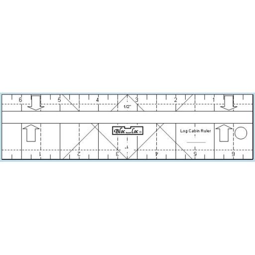 Bloc Loc - Log Cabin Ruler - 1/2' & 1'